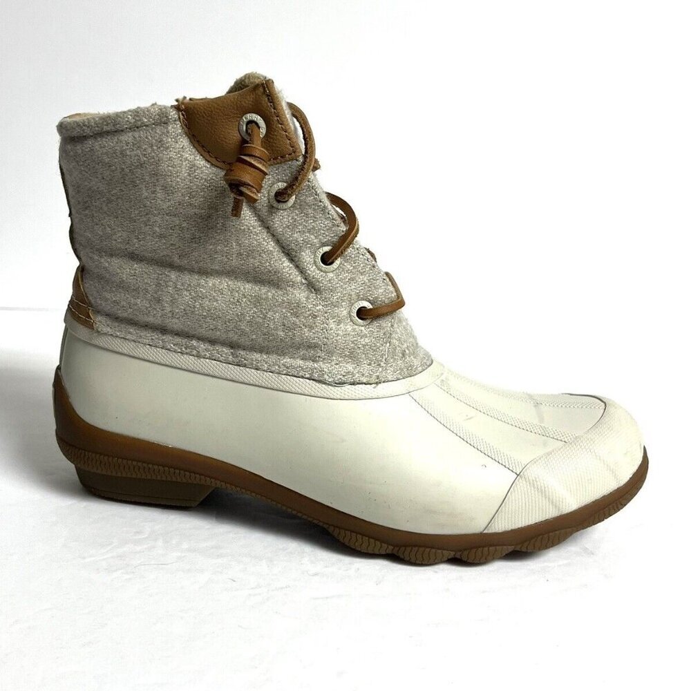 Sperry Women’s Syren Gulf Wool Ivory Winter Boots, Size 6.5M